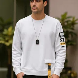teezler Men Printed Round Neck Cotton Blend White T-Shirt-picture-16
