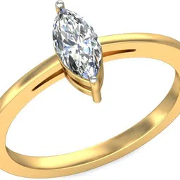 avsar AVR602YB 14kt Cubic Zirconia Yellow Gold ring image 4