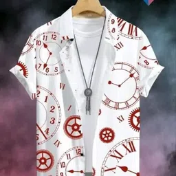 Men Regular Fit Self Design Casual Shirt-image-9