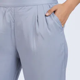 rekha creation Women Regular Fit Grey Pure Cotton Trousers image 4