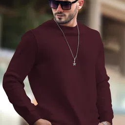 tripr Men Full Sleeve Solid Sweatshirt image 3