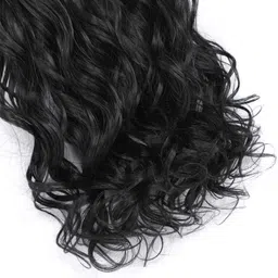 lamansh Extensions And Wigs Women's Natural Black Curly/WavyExtensions / BlackExtension Hair Extension image 3