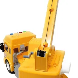 istosy Friction Power Construction Crane Trucks Kids Lifting Crane Toy with Light Music image 5
