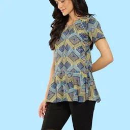 Aarika Womens Neon Green-Black Colour Abstract Print Nylon Swim Suit With Cap Self Design Women Light Green Swimsuit image 3