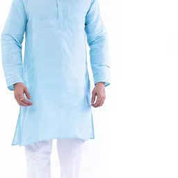 Men Khadi Cotton Kurta Pyjama Set-image-95