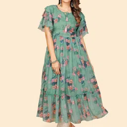 vbuyz Women Floral Print Georgette Anarkali Kurta-picture-23