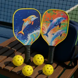 kallisto Fibreglass Pickleball Paddle Set with 2 Rackets, 4 Balls & Carry Bag Pickleball Paddle-picture-24