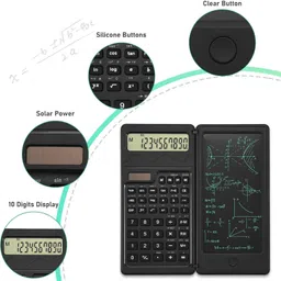 va enterprise NOTEPAD CALCULATOR 12 Digit Pocket Foldable Design with Notepad Calculator Basic Calculator image 3
