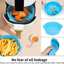 bazaarnest Air Fryer Silicone Pot 6 pcs with Ear Handles, Silicone Pot Liner NGB32 Airfryer Tray image 2