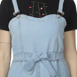 veeroli Women Dark Blue Dungaree image 5