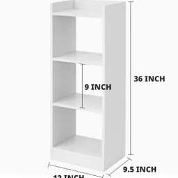 embell 4 Tier Wooden Book Shelf | Books Rack Wooden for Study Room & Bedroom Engineered Wood Open Book Shelf image 4
