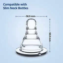 luvlap Anti-Colic Essential Teat/Nipple for Slim/Regular Neck Bottle, 9m+ Variable Flow Nipple image 5
