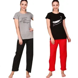 trendy world Pack of 2 Women Nighty Set-picture-10