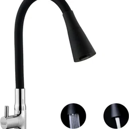 flipkart smartbuy Turbo Brass Bathroom Swan Neck Tap/Wash Basin Faucet With Black 360 Degree Flexible Silicon Swivel Spout & Dual Flow Pattern For Hot OR Cold Water Pillar Tap Faucet-picture-14