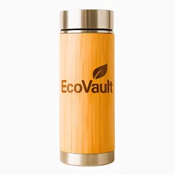 ecovault 450 ml Bamboo Bottle image 1
