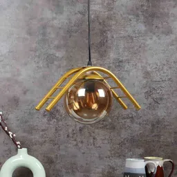 decorativeray Single Stair Hanging with Luster Glass in Golden Look image 2