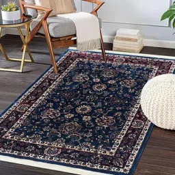 modefe Blue Persian Nylon 5 ft x 7 ft Machine Made Carpet-picture-32