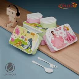 plizzo kitchenware 2 Compartment Lunch Box Office, School, Collage Use 4 Containers Lunch Box-picture-17
