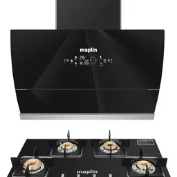 Combo of Glass Chimney GO90 + Gas Cooktop GH04 Auto Clean Wall Mounted Black 1400 CMH Chimney-image-6