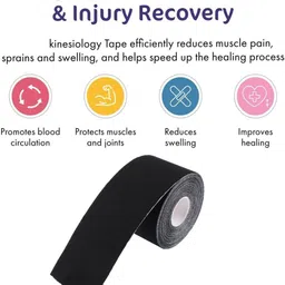 comfortinglives Kinesiology Pain Support Tape (5M x 5CM) for Sports Recovery Kinesiology Tape image 4