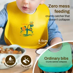 luvlap Silicone Baby Bibs for Feeding & Weaning Babies & Toddlers, Waterproof image 3