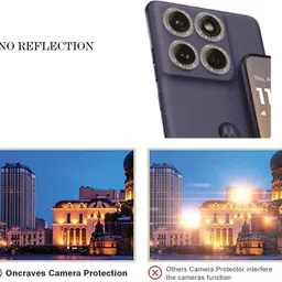 Mobeezy Back Camera Lens Ring Guard Protector for Motorola Edge 60 Fusion, Moto edge 60 5g, |Anti-Scratch & Dustproof|, Diamond Ring image 3