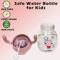 magic pebbles Eco-friendly Baby Water Bottle For Kids With Soft Silicone Spout & Strap 6m+ image 5