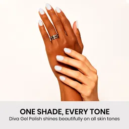 beauty people Diva Nail Polish, 21-Free Formula, Vibrant Shade, White, 8ml White image 4