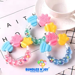 bundles n joy Bundles N' Joy 2-in-1 Baby Rattle & Teether Ring Teether image 3