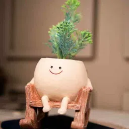 artecasa Swing Metal Planter on Chair (Gold)-picture-10