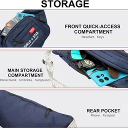 Worldstar Waist Bag for Men & Women Fanny Waist Pouch Pack Travel Side Sling WaterProof Waist Bag image 4