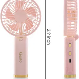 wryak USB Fan, Portable Fan Powerful hand fan to dry makeup, Rechargeable Mini USB Fan image 2