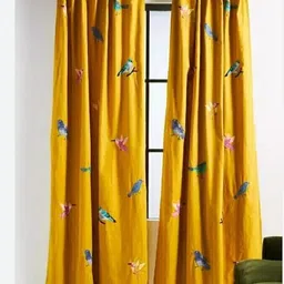 grizna 213 cm (7 ft) Door Polyester Room Darkening Curtain Single Curtain-picture-16