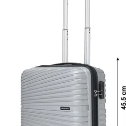 yayavar Cabin Suitcase (45.5 cm) 8 Wheels - Berlin Overnighter-Briefcase With LaptopCompartment(5YearsInternationalWarranty) - Black, Silver image 5