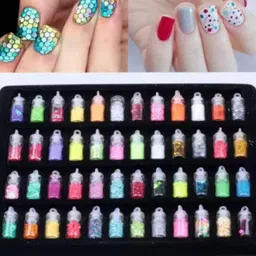 pohok 48 Pcs 3D Nail Art Kit. Glitter Sequins Rhinestones (Multicolor) image 4