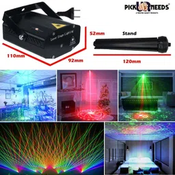 Daily Needs Shop LED Strobe Stage Light Sound Laser Projector With 12 Modes Effects image 4