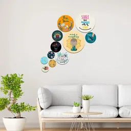 sndart Set Of 11 Modern Art Motivational Quotes Round Self Adhesive Wall Paintings Pack of 11 image 3