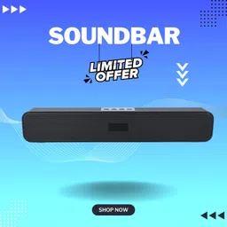 FRONY 20W Bluetooth Soundbar with 4 Hours Wireless PlayTime Bluetooth Speakers1f147 20 W Bluetooth Soundbar image 1