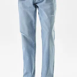 snitch Men Relaxed Fit Mid Rise Light Blue Jeans image 1