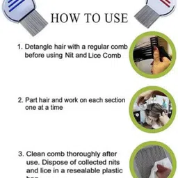 flipzy Stainless Steel Lice Treatment Comb for Head Lice Remover (Pack of 1) image 3