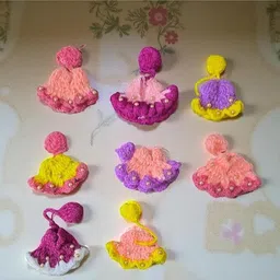 Laddu Gopal Woolen Dress Pack of 8 | Size 0–1 Heavy Moti Work Winter Poshak Dress-image-37