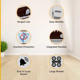 whirlpool 7 kg Semi Automatic Top Load Maroon, White image 2