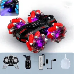 nickspool 4WD Double-Sided RC Stunt Car: 360° Drift, Gesture Control, Smoke Effect image 4