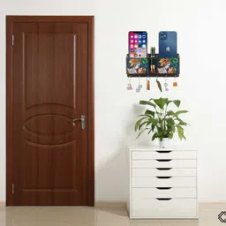 craftzo Radha Krishan Key Holder / Mobile Holder / Wall Decor Items / Home Decor Items/ Wood Key Holder image 3