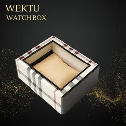 wektu Luxury Watch & Jewelry Storage Box/Multipurpose Use/WhiteAndChek/41 Watch Box-picture-25