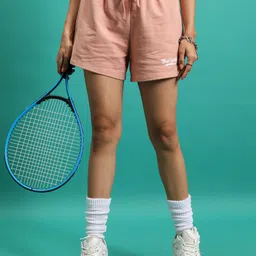 tokyo talkies Solid Women Pink Sports Shorts-picture-12