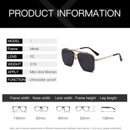 rich club UV Protection Retro Square Sunglasses (54) image 4