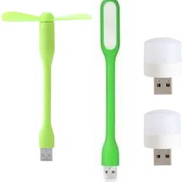 icall Combo pack of 4 (USB Fan, USB Light, Mini USB Bulb)- Emergency Combo use with Power bank, Laptop, Computer USB Fan, Led Light-picture-17