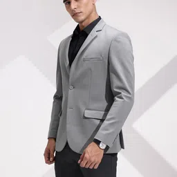 invictus Men Solid Double Breasted Formal Blazer image 5