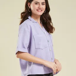 j turritopsis Women Relaxed Fit Fit Solid Casual Shirt image 3
